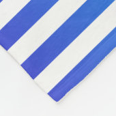 Couverture Polaire Bleu Turquoise Moderne Grilles Ombre (Coin)