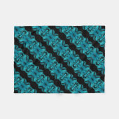 Couverture Polaire Bleu Turquoise Motif unique/rayures (Devant (Horizontal))