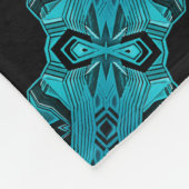 Couverture Polaire Bleu Turquoise Motif unique/rayures (Coin)