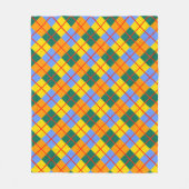 Couverture Polaire Bleu Vert Jaune Orange (Devant)