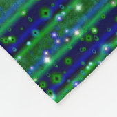 Couverture Polaire Bleu vert rayures avec étoiles et Raindrops (Coin)