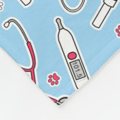 Couverture Polaire Bleu vétérinaire/vétérinaire de motif de (Coin)