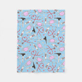 Couverture Polaire Bleu vétérinaire/vétérinaire de motif de (Devant)