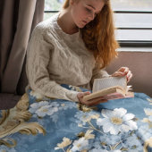 Couverture Polaire Bleu vintage