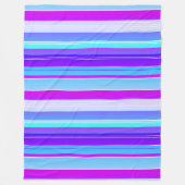 Couverture Polaire Bleu violet créatif rayé (Devant)