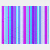 Couverture Polaire Bleu violet créatif rayé (Devant (Horizontal))