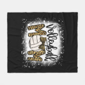 Couverture Polaire Bleu Volleyball Maman Leopard Fun Ball Maman Mothe (Devant (Horizontal))