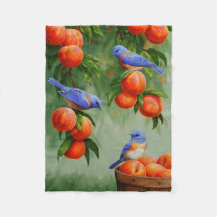 Couverture Polaire Bleus et pêches