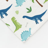 Couverture Polaire Bleus et verts de Cute Dinosaures (Coin)