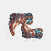 Couverture Polaire Bling American Flag Boot (Devant (Horizontal))