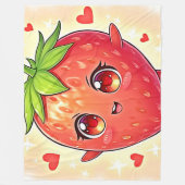 Couverture Polaire Bliss de fraises sucrées adorables (Devant)