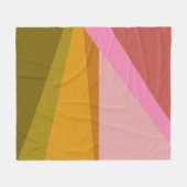 Couverture Polaire Bloc de couleur Art géométrique moderne | Rose et  (Devant (Horizontal))
