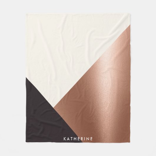 Couverture Polaire Bloc de couleur géométrique Abstrait (Devant)