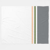 Couverture Polaire Bloc de couleur moderne tendance et rayures (Devant (Horizontal))