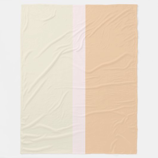 Couverture Polaire Bloc de couleur rose pêche crème moderne (Devant)