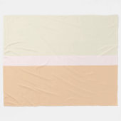 Couverture Polaire Bloc de couleur rose pêche crème moderne (Devant (Horizontal))