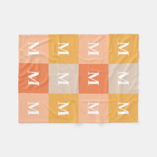 Couverture Polaire Bloc monogram geometric color (Devant (Horizontal))