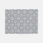 Couverture Polaire Bloc Quatrefoil Marine et Cream Imprimer Motif (Devant (Horizontal))