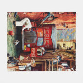 Couverture Polaire Bloc routier par Norman Rockwell (Devant (Horizontal))