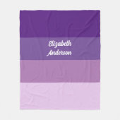 Couverture Polaire Blocage couleur violet bande horizontale (Devant)