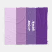 Couverture Polaire Blocage couleur violet bande horizontale (Devant (Horizontal))