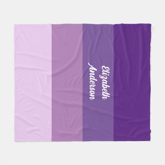 Couverture Polaire Blocage couleur violet bande horizontale (Devant (Horizontal))