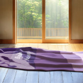 Couverture Polaire Blocage couleur violet bande horizontale