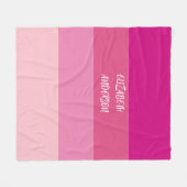 Couverture Polaire Blocage de couleur rose, bande horizontale (Devant (Horizontal))