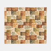 Couverture Polaire Blocs Botaniques (Devant (Horizontal))