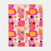 Couverture Polaire Blocs colorés Motif Abstrait (Devant)