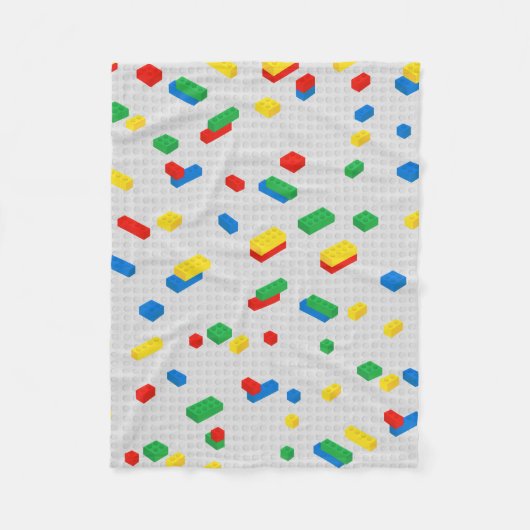 Couverture Polaire Blocs de construction de briques colorées mignonne (Devant)