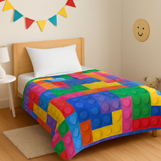 Couverture Polaire Blocs de construction jouet motif 2