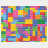 Couverture Polaire Blocs de construction jouet motif 2 (Devant (Horizontal))