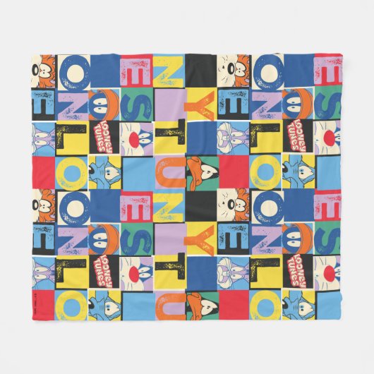 Couverture Polaire Blocs de contrôle de caractères LOONEY TUNES™ (Devant (Horizontal))