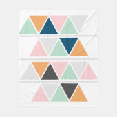 Couverture Polaire blocs de couleurs géométriques Abstraits élégants (Devant)