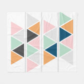 Couverture Polaire blocs de couleurs géométriques Abstraits élégants (Devant (Horizontal))