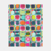 Couverture Polaire Blocs de couleurs géométriques modernes du milieu  (Devant)