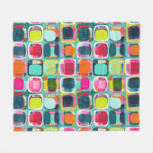 Couverture Polaire Blocs de couleurs géométriques modernes du milieu  (Devant (Horizontal))