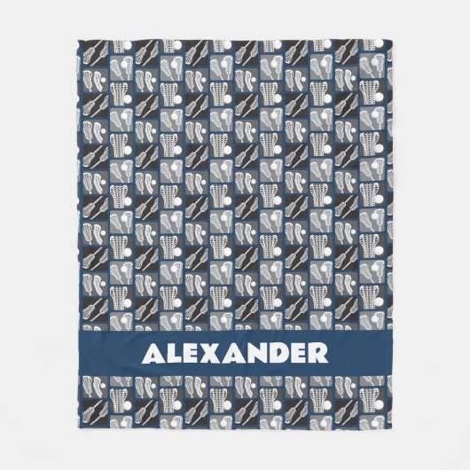 Couverture Polaire Blocs de crosse bleu marine (Devant)