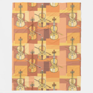 Couverture Polaire Blocs de violon coloré