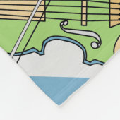Couverture Polaire Blocs de violon coloré (Coin)