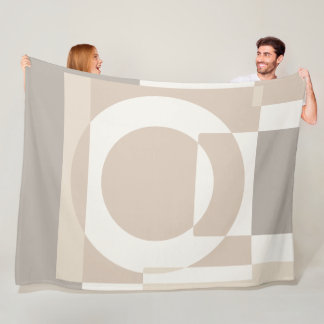 Couverture Polaire Blocs Géométriques Doux – Simples et Élégants 