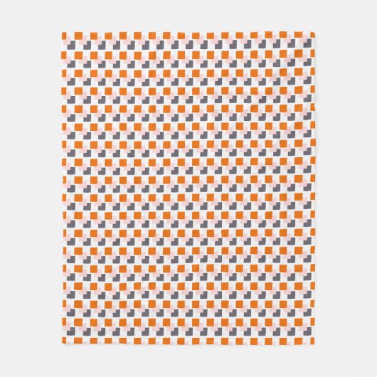 Couverture Polaire Blocs modernes Orange Rose Grey (Devant)