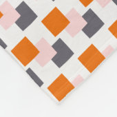 Couverture Polaire Blocs modernes Orange Rose Grey (Coin)