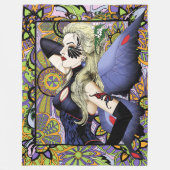 Couverture Polaire Blonde Fairy Floral Purple (Devant)