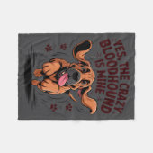 Couverture Polaire Bloodhound Breed Cute Pet Dog Lover Cartoon Funny  (Devant (Horizontal))