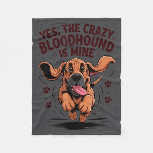 Couverture Polaire Bloodhound Breed Cute Pet Dog Lover Cartoon Funny  (Devant)