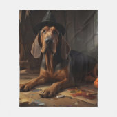 Couverture Polaire Bloodhound Citrouilles Halloween effrayant (Devant)