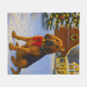 Couverture Polaire Bloodhound Holiday (Devant (Horizontal))