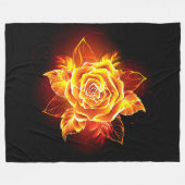 Couverture Polaire Blooming Fire Rose (Devant (Horizontal))